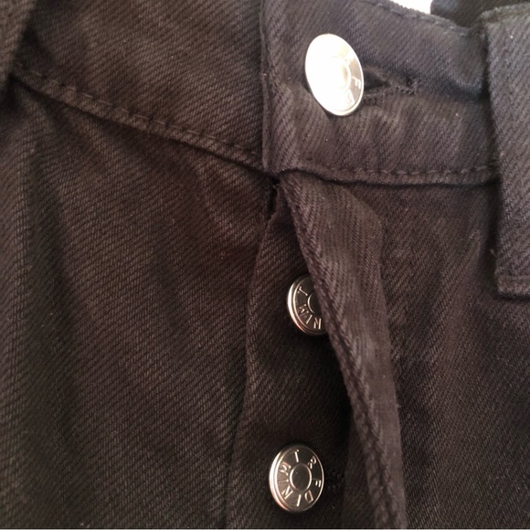 ❤️Zara Denim Trafaluc Black Jeans Raw Hem Button Fly Size 2 - Picture 5 of 6